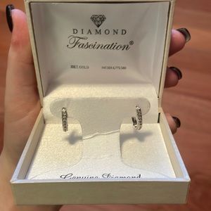 10k gold with diamond chips.